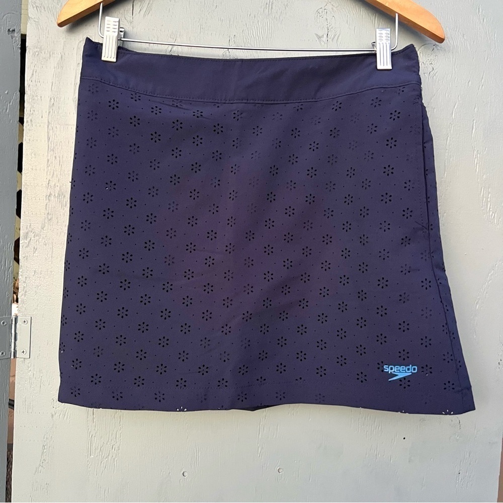 Speedo Womens Woven Skort Skirt Size XS Active Wear Pull On Navy Blue - Picture 4 of 11
